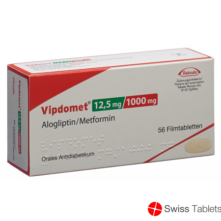 Vipdomet Filmtabl 12.5 / 1000 mg 56 pcs