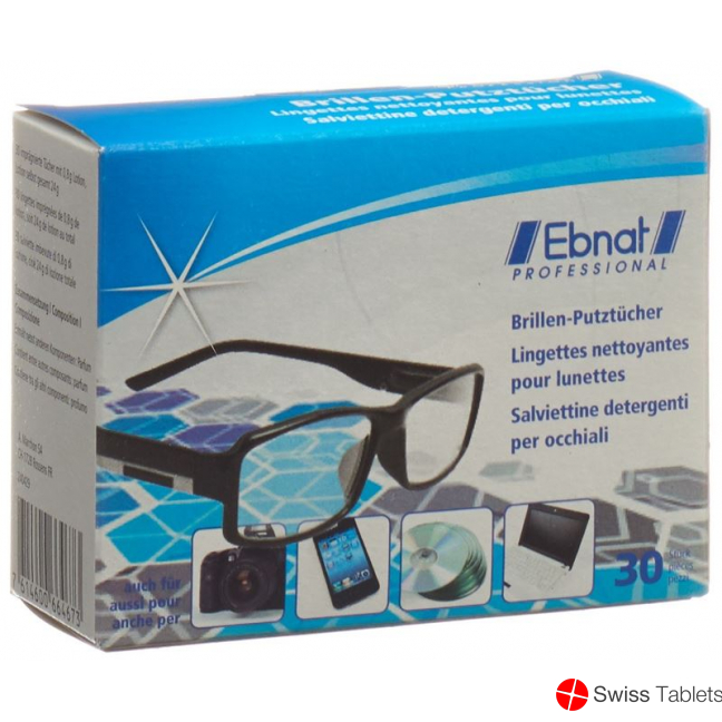 Ebnat eyeglass cleaning wipes 30 pcs