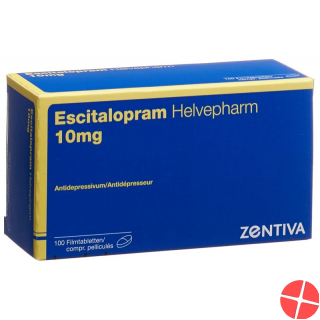 Escitalopram Helvepharm Filmtabl 10 mg 100 pcs