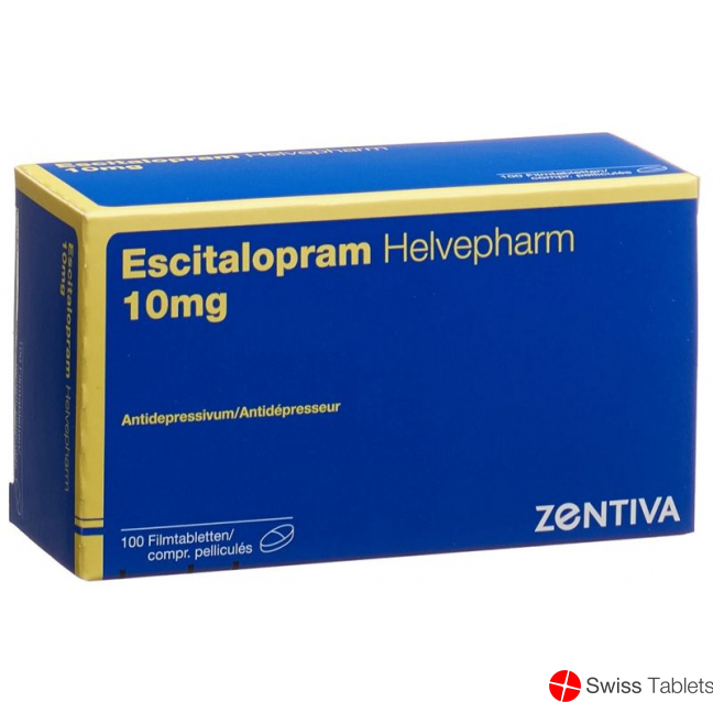 Escitalopram Helvepharm Filmtabl 10 mg 100 pcs