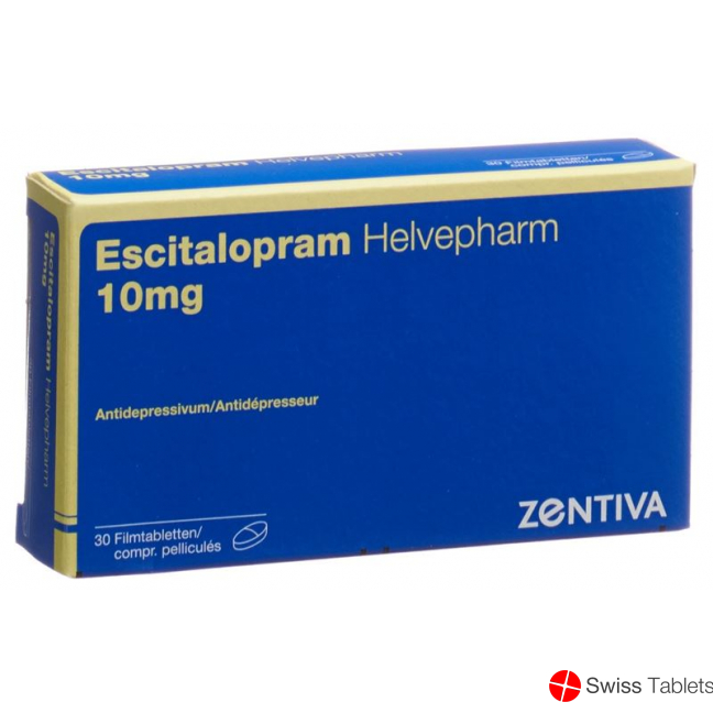 Escitalopram Helvepharm Filmtabl 10 mg 30 pcs