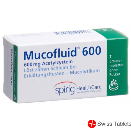 Mucofluid 600 mg 7 effervescent tablets