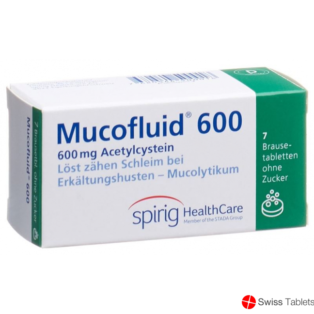Mucofluid 600 mg 7 effervescent tablets