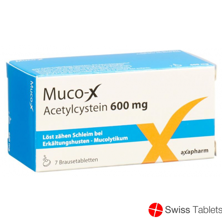Muco-X 600 mg 7 effervescent tablets