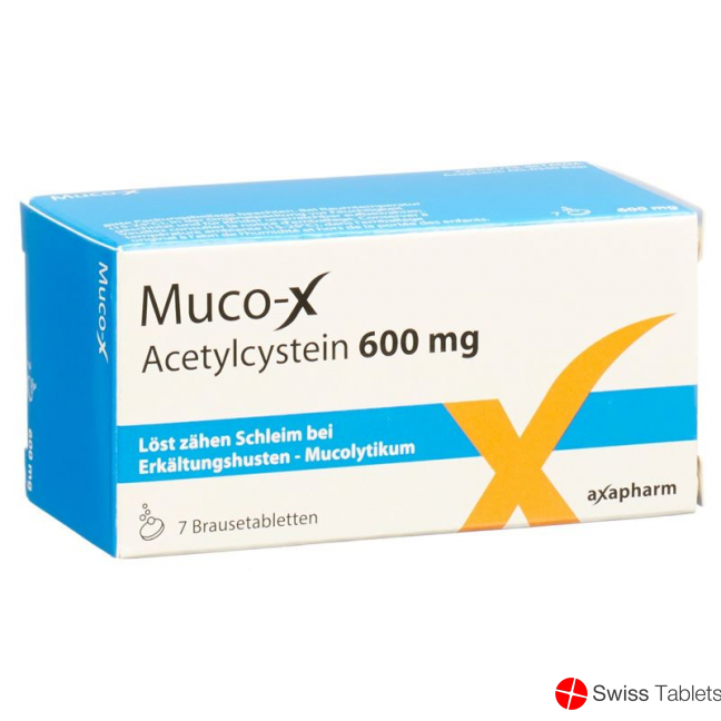 Muco-X 600 mg 7 effervescent tablets
