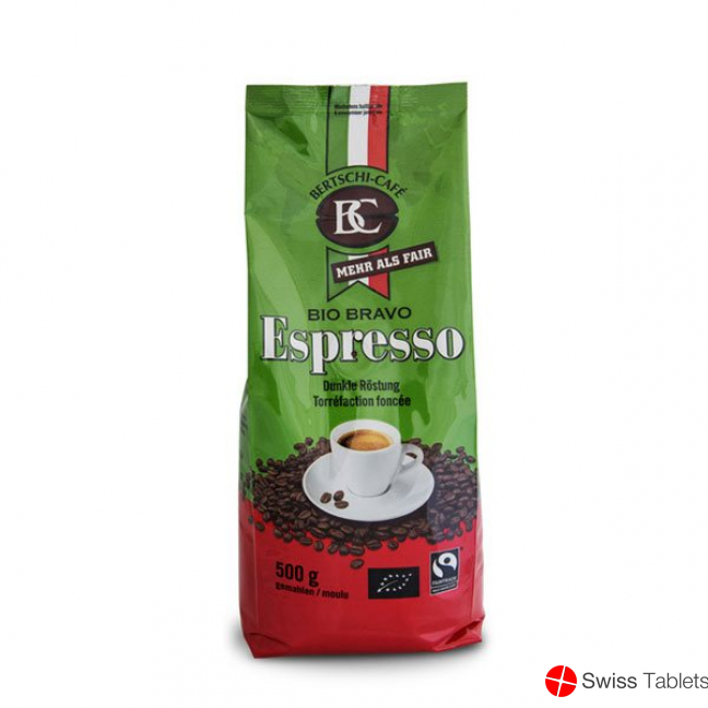 BC Bertschi Café Bio Bravo Espresso Ground Bio Fairtrade 500 g buy online