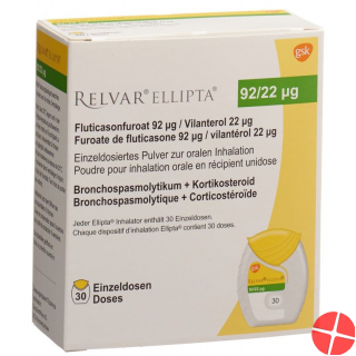 Relvar Ellipta Inh PLV 92mcg / 22mcg 30 Dos