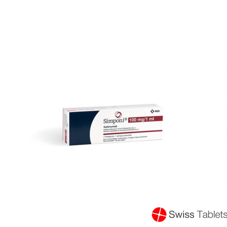 Simponi syringe Inj Lös 100 mg / 1 ml 1 ml