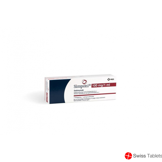 Simponi syringe Inj Lös 100 mg / 1 ml 1 ml