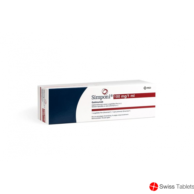 Simponi Pen Inj Lös 100 mg / 1ml injector 1 ml