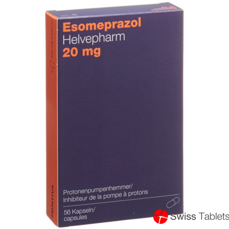 Esomeprazole Helvepharm Kaps 20 mg 56 pcs