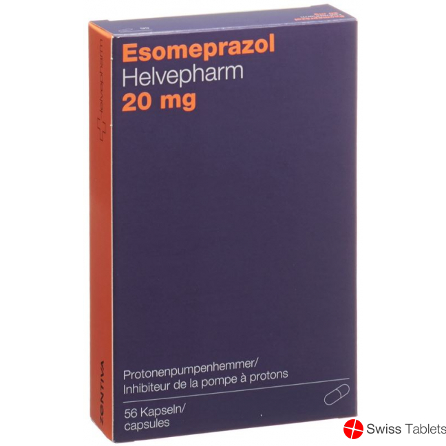 Esomeprazole Helvepharm Kaps 20 mg 56 pcs