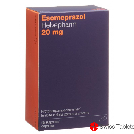 Esomeprazole Helvepharm Kaps 20 mg 98 pcs