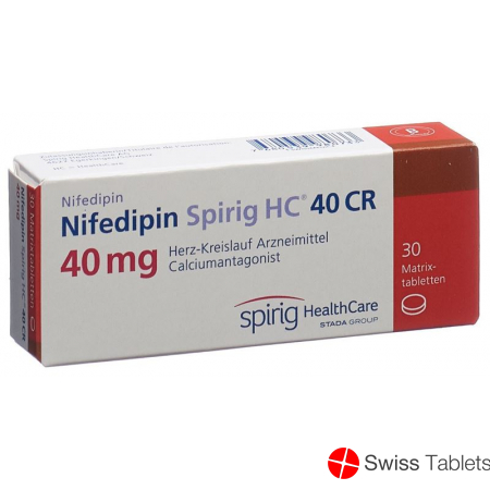 Nifedipine Spirig HC Matrixtabl CR 40 mg 30 pcs