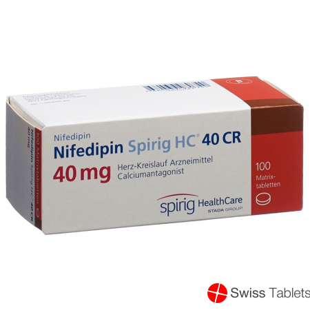 Nifedipine Spirig HC Matrixtabl CR 40 mg 100 pcs