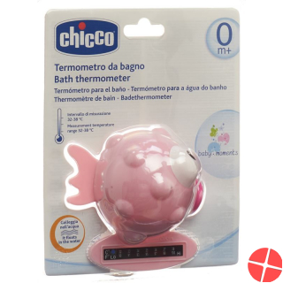 Chicco Bath Thermometer Globe Fish pink 0m +