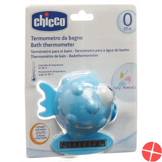 Chicco Bath Thermometer Globe Fish light blue 0m +