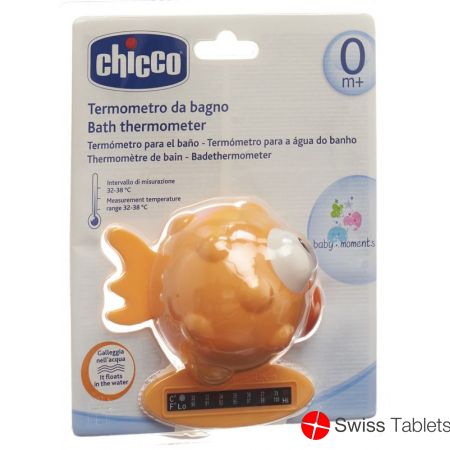 Chicco Bath Thermometer Globe Fish Orange 0m +