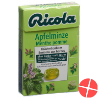 Ricola apple mint candy without sugar with stevia Box 50 g