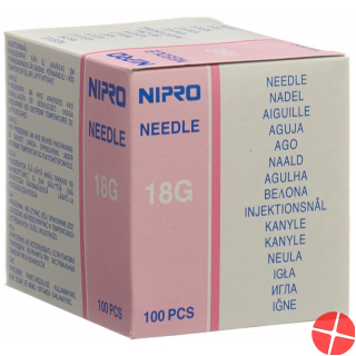 Nipro disposable needles 1.2x40mm 18Gx1 1/2 pink 100 pcs