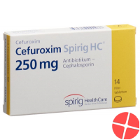 Cefuroxime Spirig HC Filmtabl 250 mg of 14 pcs