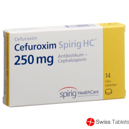 Cefuroxime Spirig HC Filmtabl 250 mg of 14 pcs