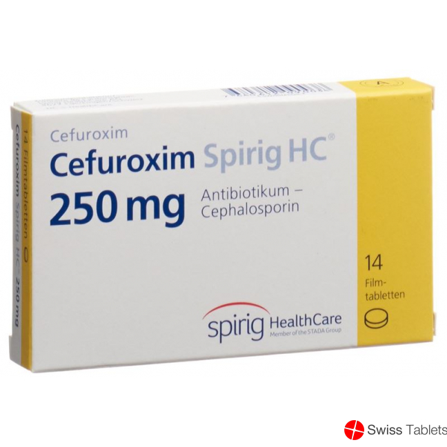 Cefuroxime Spirig HC Filmtabl 250 mg of 14 pcs