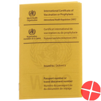 WHO vaccination card International Yellow
