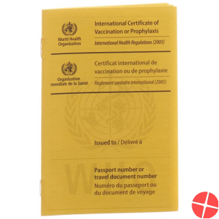WHO vaccination card International Yellow
