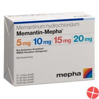 Memantine Mepha starter pack Lactab 7x5 / 7x10 / 7x15 / 7x20mg 28 pcs