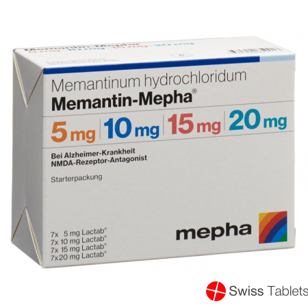 Memantine Mepha starter pack Lactab 7x5 / 7x10 / 7x15 / 7x20mg 28 pcs