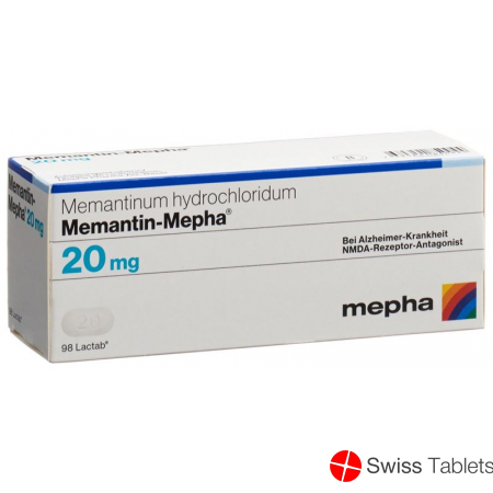 Memantine Mepha Lactab 20 mg 98 pcs