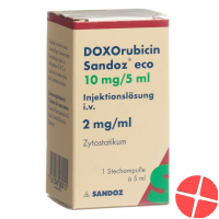 Doxorubicin Sandoz eco Inj Lös 10 mg / 5 ml 5 ml