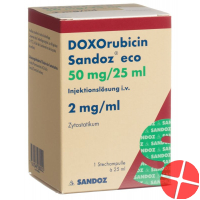 Doxorubicin Sandoz eco Inj Lös 50 mg / 25 ml 25 ml