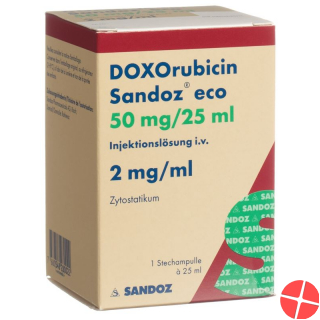 Doxorubicin Sandoz eco Inj Lös 50 mg / 25 ml 25 ml