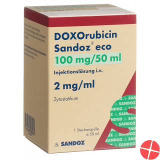 Doxorubicin Sandoz eco Inj Lös 100 mg / 50 ml 50 ml