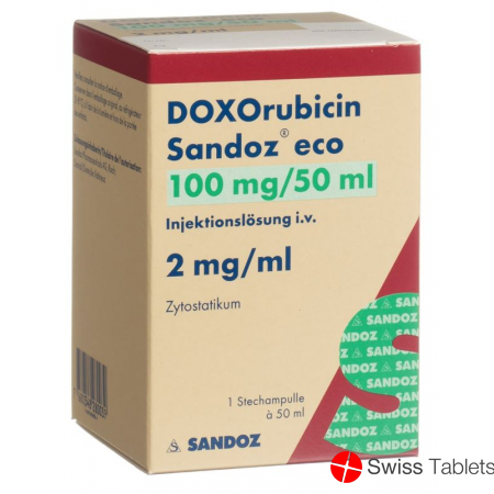 Doxorubicin Sandoz eco Inj Lös 100 mg / 50 ml 50 ml