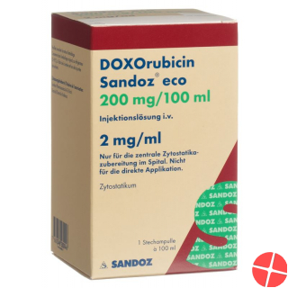 Doxorubicin Sandoz eco Inj Lös 200 mg / 100 ml 100 ml
