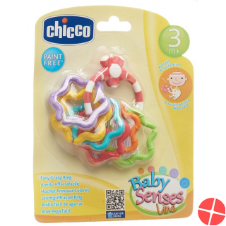 Chicco Easy grip rattle colorful rings 3M +