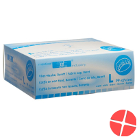 BMA nonwoven hoods L White 100 pcs