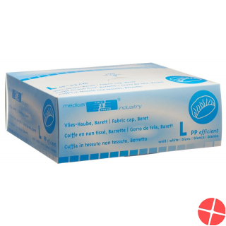 BMA nonwoven hoods L White 100 pcs