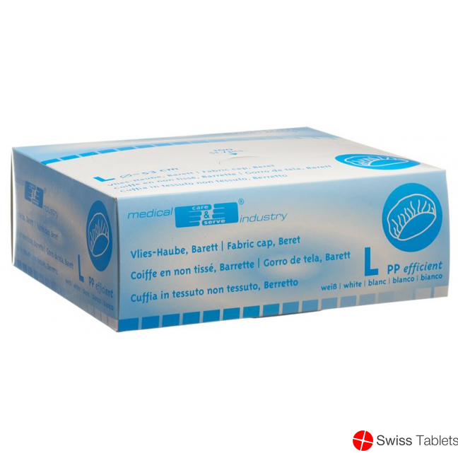 BMA nonwoven hoods L White 100 pcs