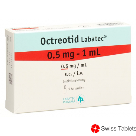 Octreotide Labatec Inj Lös 0.5 mg / ml 5 ml Amp 1