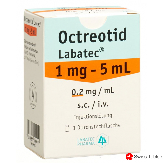 Octreotide Labatec Inj Lös 1 mg / 5ml Durchstf 5 ml