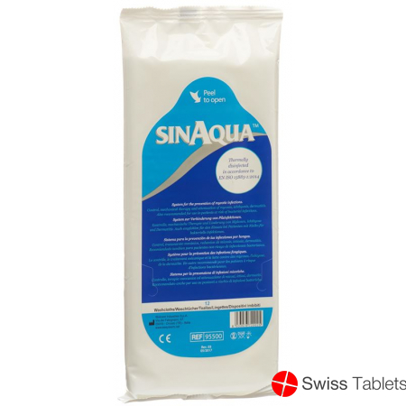 SINAQUA pre-moistened washcloth Btl 12 pcs