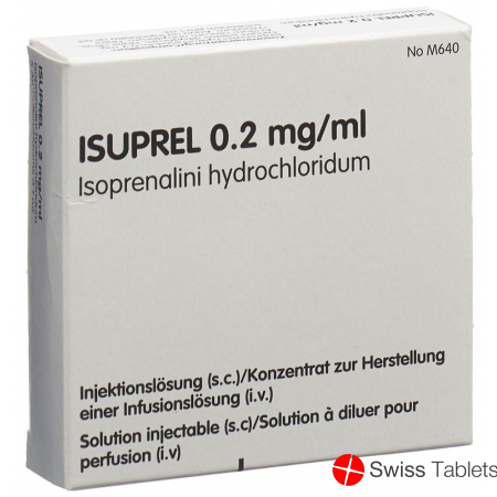 Isuprel Inf Konz 0.2 mg / ml 5 ml Amp 1 Isuprel Inf Konz 0.2 mg / ml 5 ml Amp 1
