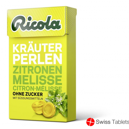 Ricola herbal candy beads Zitronenm without sugar Box 25 g