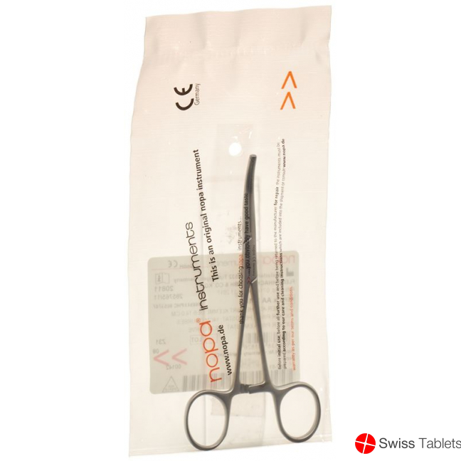 Nopa artery clamp Kocher Ochsner 14cm curved buy online