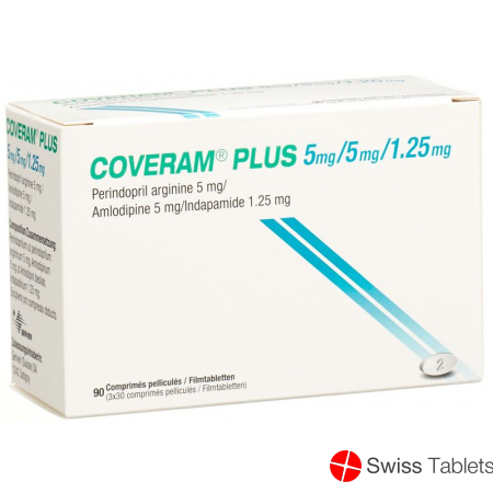 Coveram plus Filmtabl 5/5 / 1.25mg Ds 90 pcs