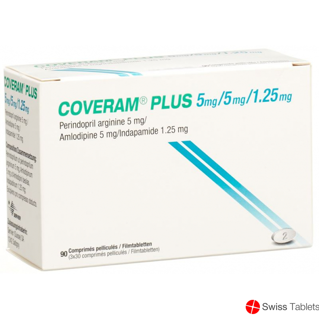 Coveram plus Filmtabl 5/5 / 1.25mg Ds 90 pcs